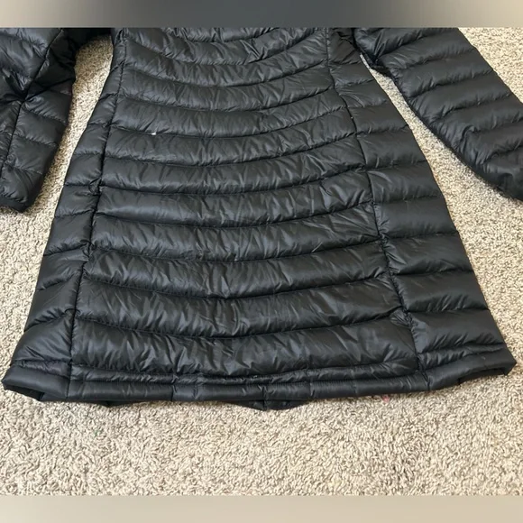 The North Face 700 Women's Black Puffer Trench Coat Jacket Size Small Full Zip S - Picture 13 of 15